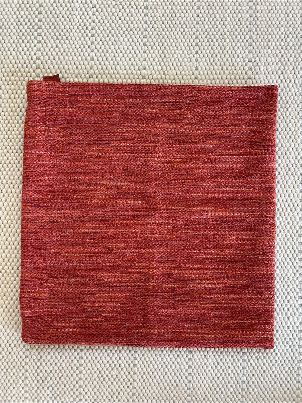 MISSONI HOME orange pillow cover with zipper 15” x 15” made in italy tessuto